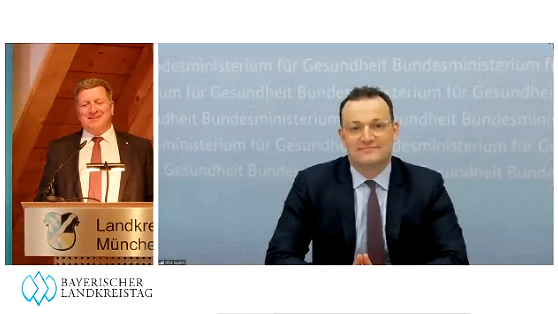 Präsident Bernreiter dankte dem Bundesgesundheitsminister Jens Spahn